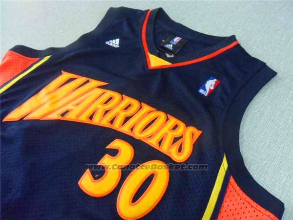 Maglia Golden State Warriors Stephen Curry #30 Retro Blu